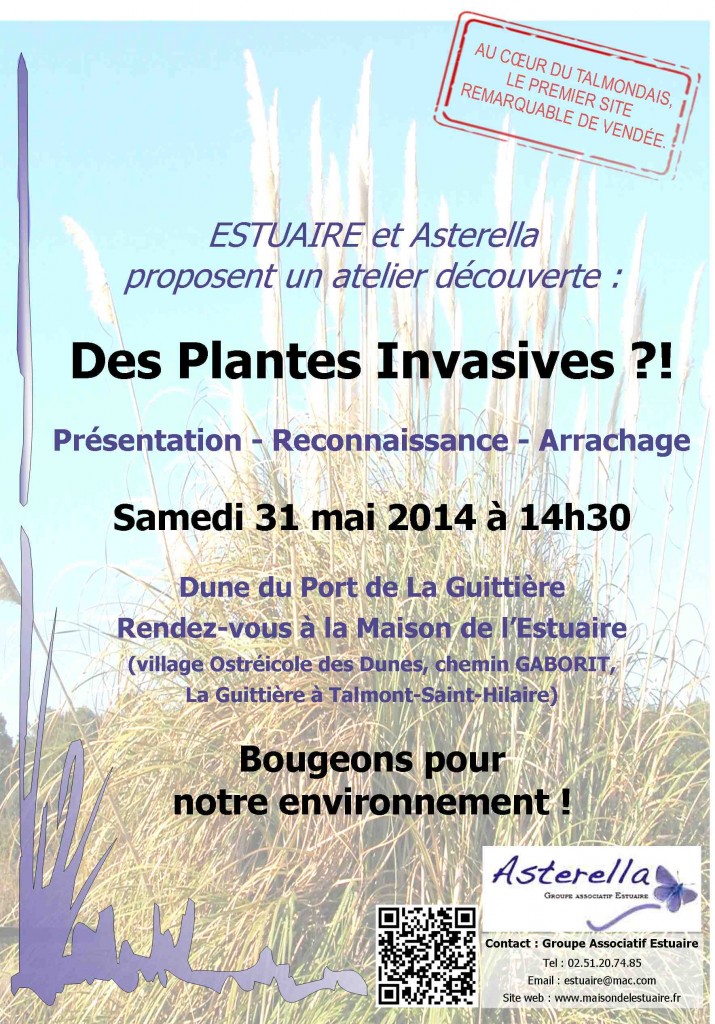 Journée plantes invasives samedi 31mai à 14h30 à la maison de l'